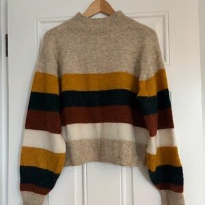 & Other Stories Multicolor Striped Turtleneck Sweater